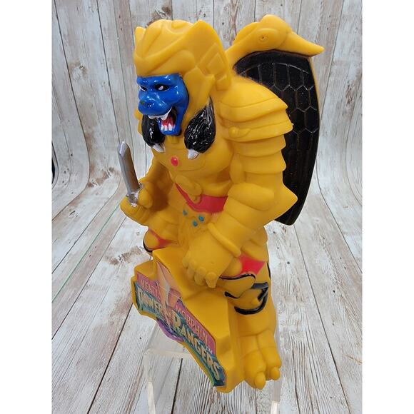 Vintage 1994 Saban 7” Vinyl Mighty Morphin Power Rangers Goldar CoinBank No Plug - Picture 5 of 7